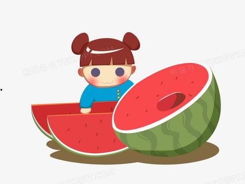 吃瓜少女图片卡通,趣味横生的瓜界传奇