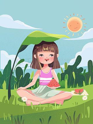 吃瓜 看戏 卡通 图片,卡通世界里的欢乐时光  第3张